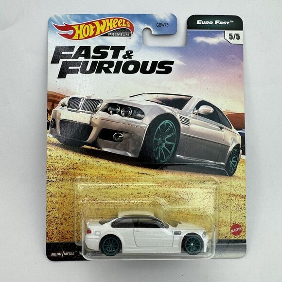 Hot Wheels 2021 Premium Fast & Furious-Euro Fast 5/5 BMW M3 E46 White wRealRider - Picture 1 of 6